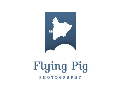 WIP Flying Pig Photo Logo flying logo pig