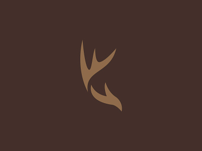 Huntwise Logo antlers deer design hunt logo rack stag wise