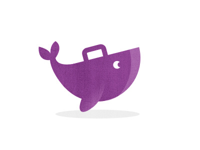 Logo Concept air bag flying handle logo whale