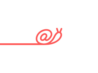 Snail Mail @ email icon logo mail mark snail symbol