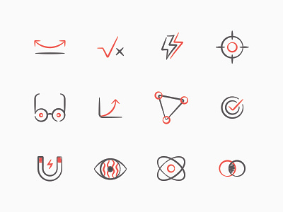 Analytic'ish Sciencey Icons analytical chart drawn graph hand icons line messy science