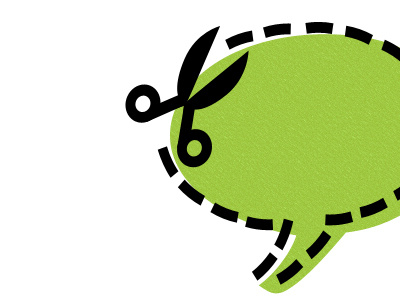 Social Community / Coupons green illustration logo