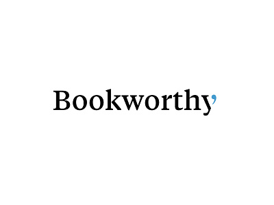 Bookworthy Logotype book chat communicate logo logotype quote talk tiempos type