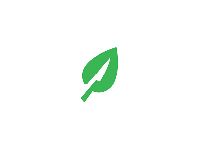 Freshly Cut Logo cut design fresh healthy knife leaf logo