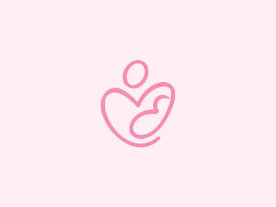 Love Motherhood baby design heart logo love mother people person