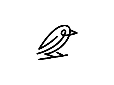 Unused Bird Concept bird design line logo mono simple single