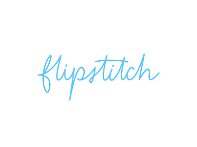 Flipstitch Script design exciting flipstitch fun lettering logo monoline thread type