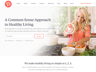 Dashing Dish Homepage Redesigns