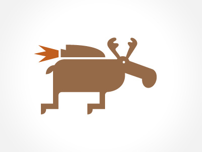 Rocket Moose Logo flying logo moose rocket