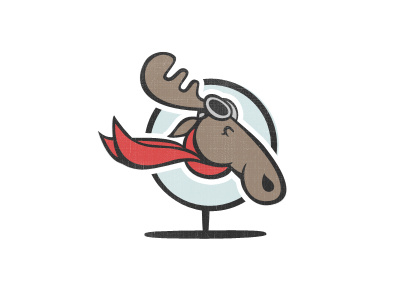 Flying Moose Logo v3 aviator character dave flight flying goggles moose mott scarf