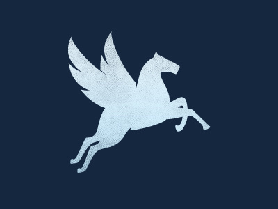 P90x Peggy head horse logo pegasus wings