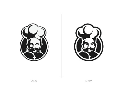 Executive Chef Refresh brand and identity chef cook crest food guy kitchen logo profile rebrand rebranding recipe refresh restaurant silhouette