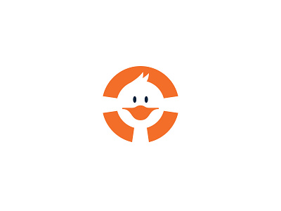 Duct Rescue character circle clean duck duct face float life logo logo design logodesign negative negativespace raft rescue water