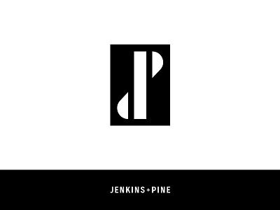 Jenkins & Pine Logo black box classic design enclosed j jenkins logo logodesign monogram p pine simple white