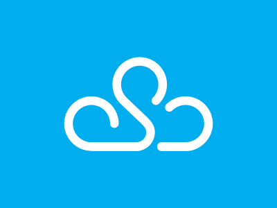 Cloudswipe Logo cloud logo monogram type