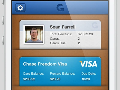 Glyph iOS App Design app design glyph ios iphone iphone5 textures wallet