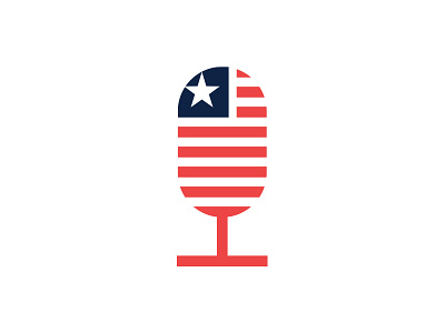 Podcast Cover Art album america american art artwork blog cover flag logo merica microphone podcast voice