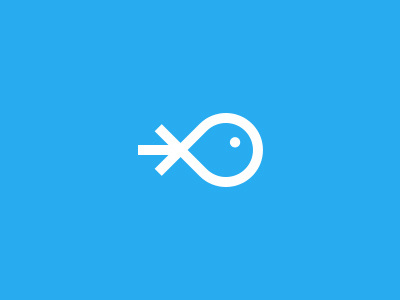Logo arrow fish logo minimal simple