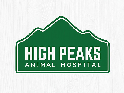 High Peaks Animal Hospital animal logo logo design mountain veterinarian veterinary