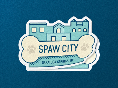 SPAW CITY logo city dog downtown logo new york pets