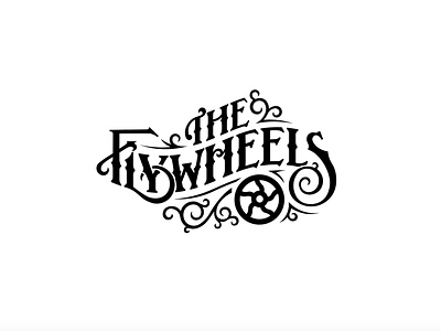 The Flywheels - Logo antique band design font group hand-drawn lettering music nostalgic type vintage western