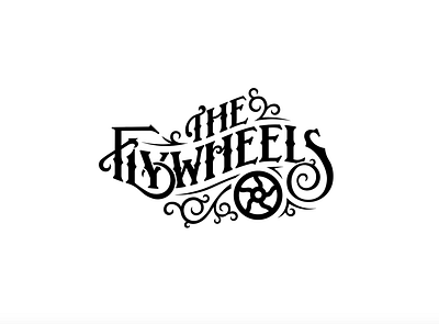 The Flywheels - Logo antique band design font group hand drawn lettering music nostalgic type vintage western