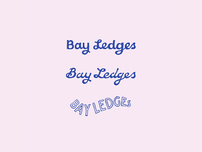 Bay Ledges Wordmark Drafts coast color scheme custom type design diy hand drawn hippy illustration indie logo music retro surf type typography vinage vintage wordmark
