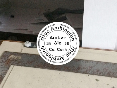 Mac Amhlaoibh Amber Ale beer creative drink font gaelic ireland irish type typedesign typography vintage vintage badge