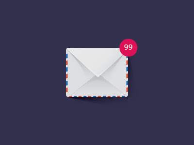 New Mail email icon mail message notifications notifs vector