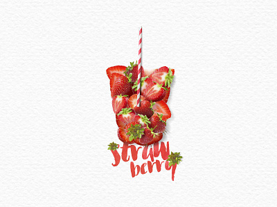 In a cup: Strawberry cup fruit juice red strawberry