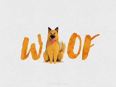 Dog berger dog puppy woof yellow