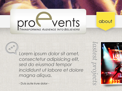 Proevents agency concert entertainment event music proposal website
