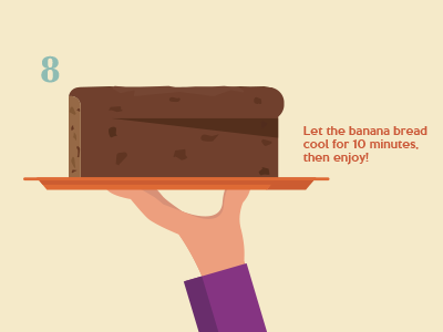 Banana Bread How To banana bread cooking how illustration infographic recipe to vector