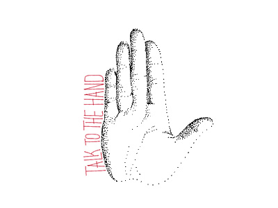 Talk to the hand blackandwhite circle dot dotwork drawing game hand handdrawn illustration pointillism