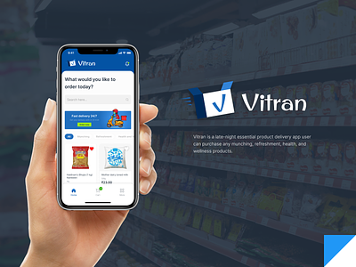 Vitran Essential product delivery app app branding designer logo mobile ui ux website