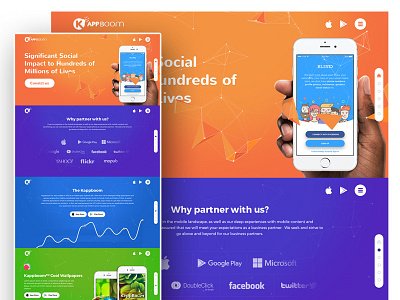 Kappboom website concept android app apple application ios mobile