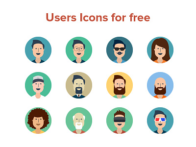 Users Icon Free PSD