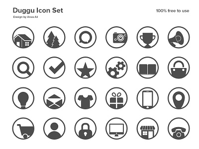 Duggu Icon Set 100% free to use