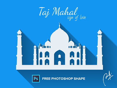 Taj Mahal free photoshop shape