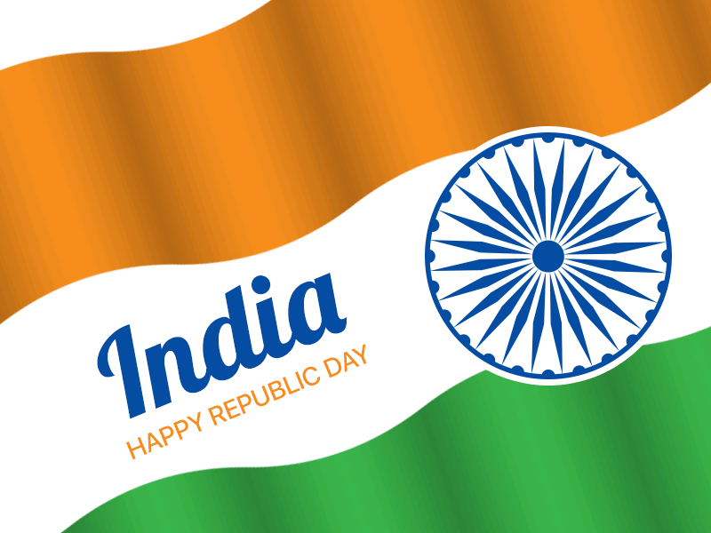 Happy Republic Day - 26 January 26 january animation ashok chakra designer flag happy republic day hindu india isai muslim nation sikh