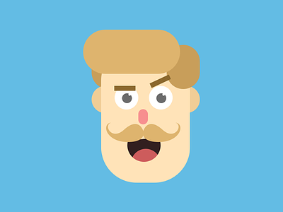 Character app character design face man mustachio sketch