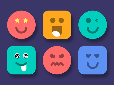 User Face Emoji sketch library