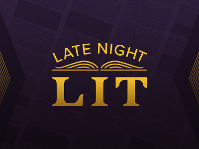 Late Night Lit books branding late night literature logo sophisticated