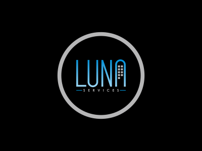 Luna Services design dribbble logo vector