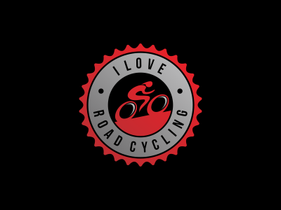 I Love Road Cycling design dribbble logo vector