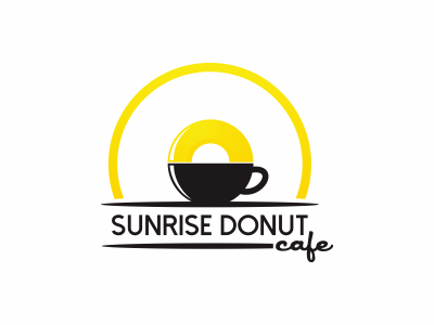 Sunrise Donut design dribbble logo vector