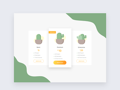 Pricing Page UI dailyui dribbble gradient illustraion plant pricing ui ui design vector website