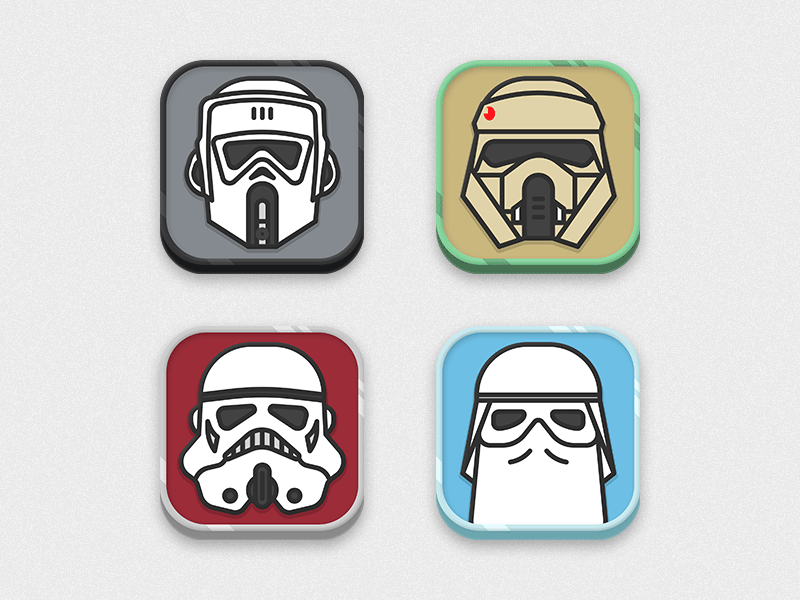Star wars Trooper Icon Dsign design icon illustration starwars trooper ui