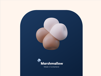 New way of the Marshmallow 3d art adobe xd blender branding branding design illustration product design ui ui ux ui design