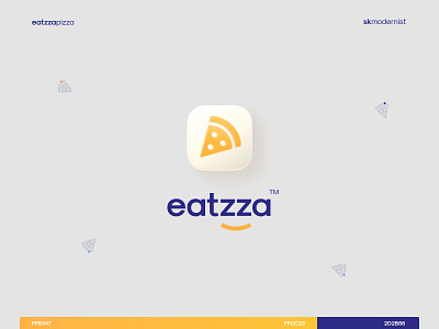 Eatzza Pizza 🍕 daily ui illustration logo logo design logodesigner logodesigns logoinspiration logotype poster design ui ui ux ui 100day ui design vector